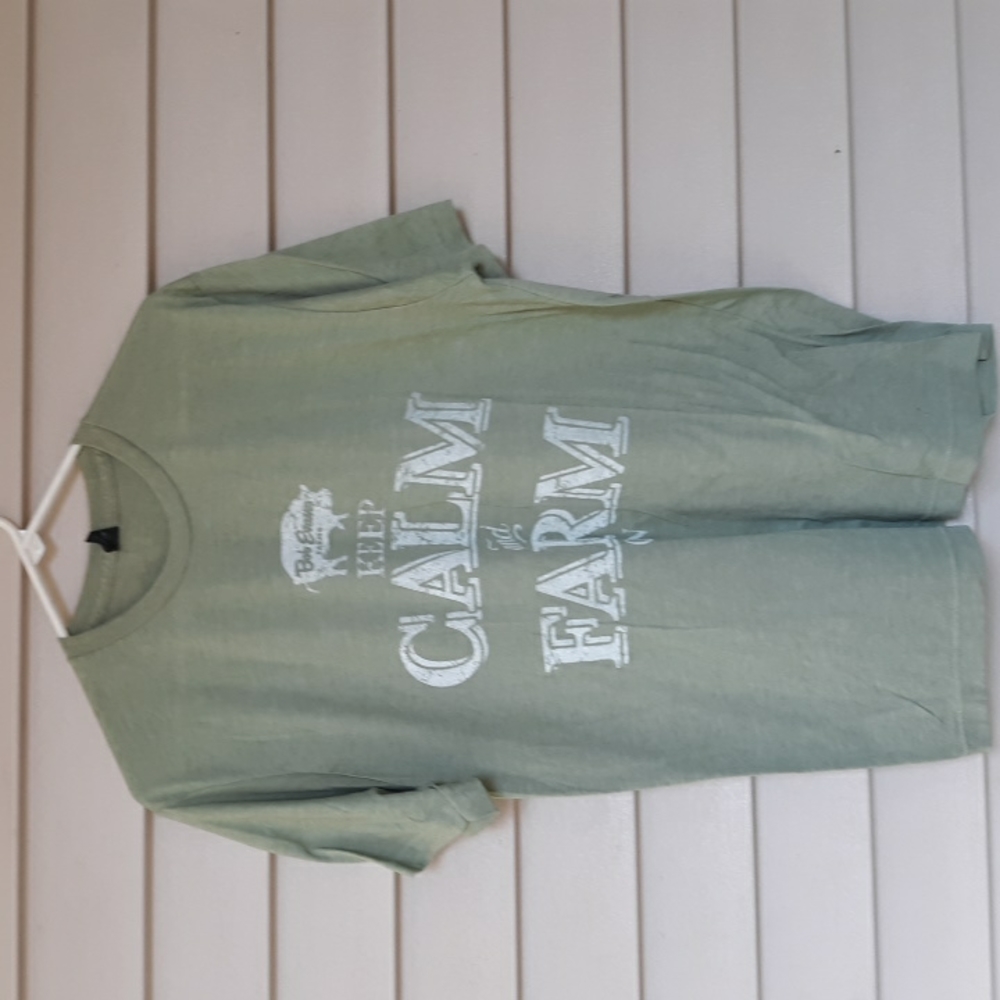 Bob evans keep calm and farm tee shirt womens large